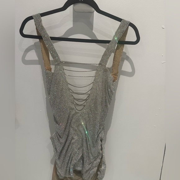 custom sparkly rhinestone deep v dress backless - Picture 11 of 13